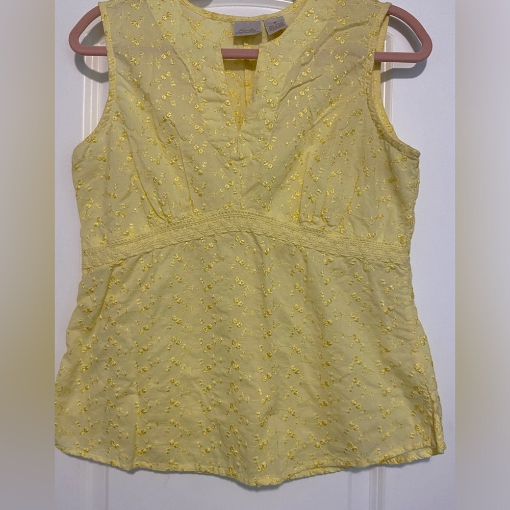 Yellow sheer top